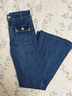 Studio F Dark Blue Flare Jeans